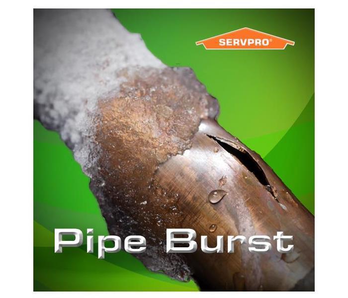 A frozen pipe that burst from the cold